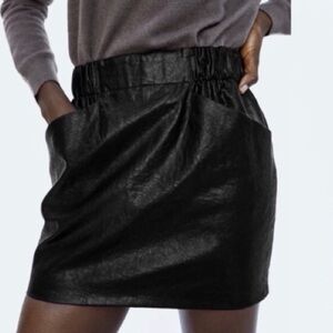 New Zara Mini Leather Skirt